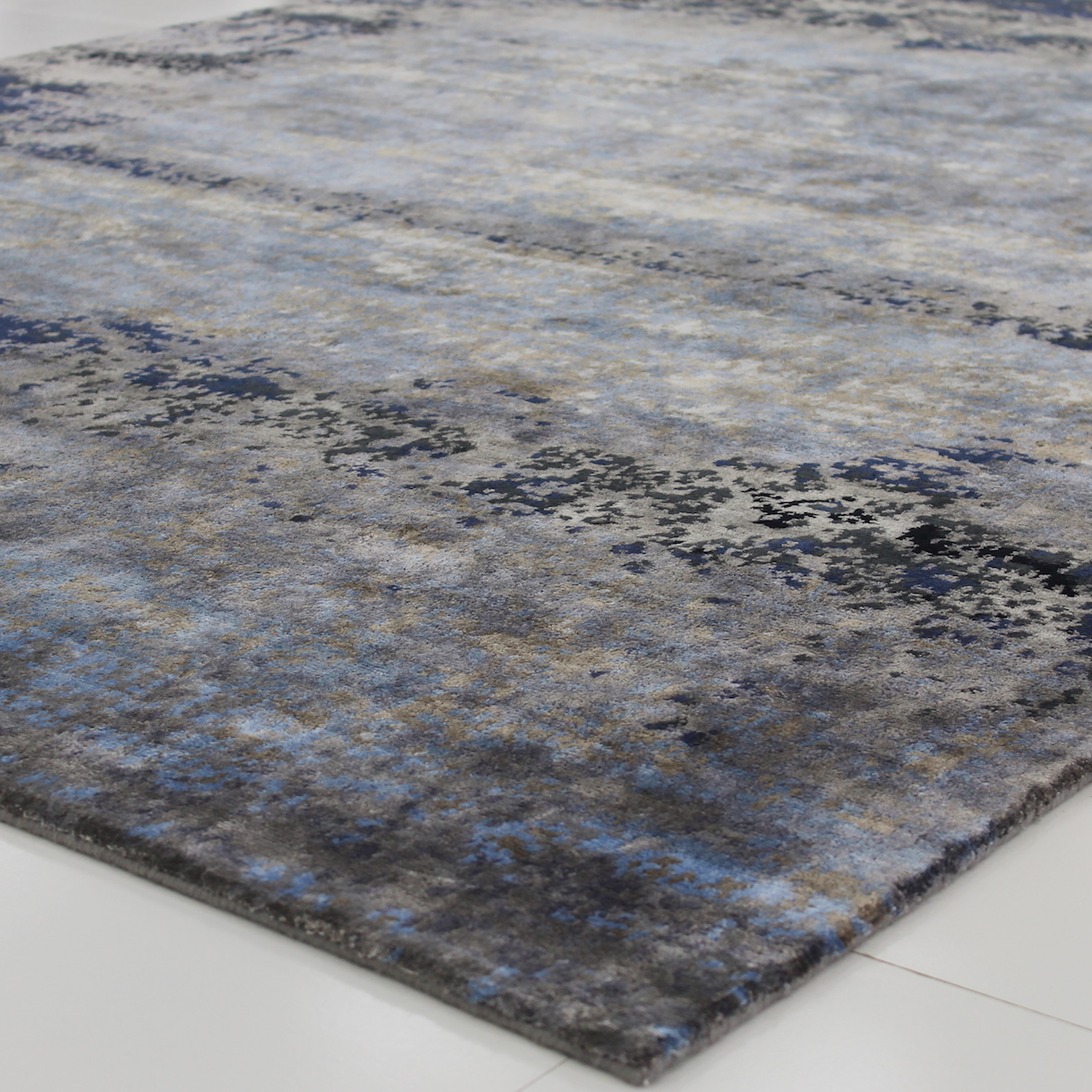 Textural abstract custom rug